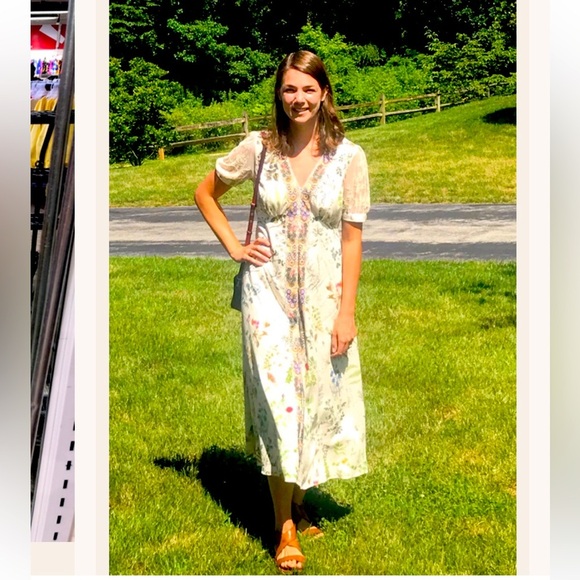 Geisha Designs NWOT Anthropologie Donna Floral Midi Dress Size S. - Picture 12 of 16